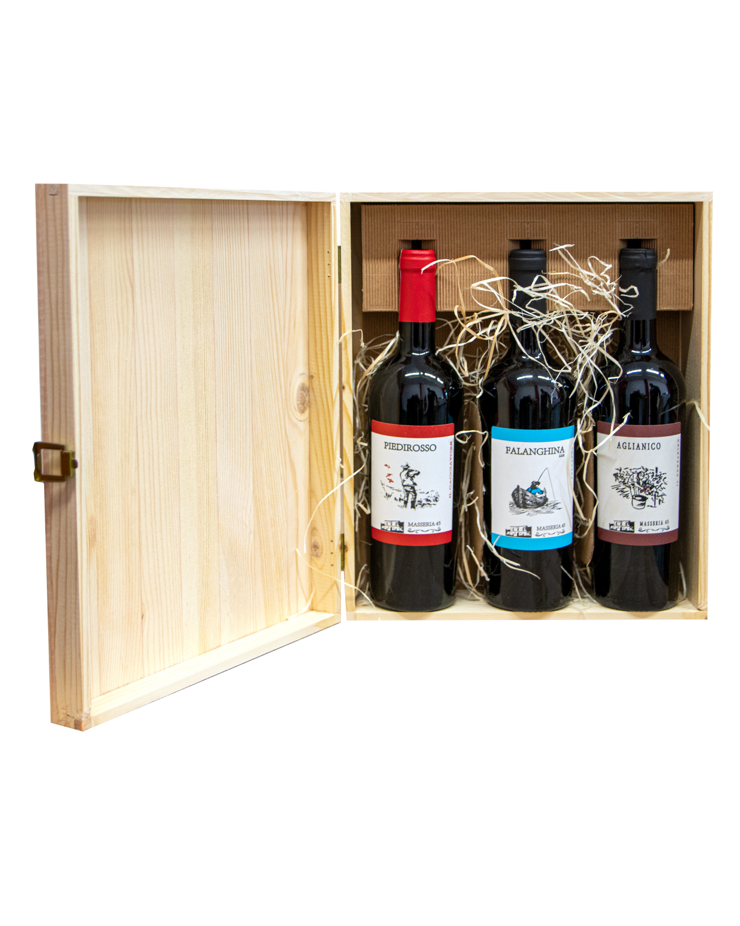 Wooden Box 3 Bottles of 75cl